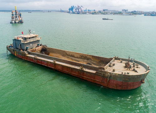 Split Hopper Barge for sale_1,200 cbm